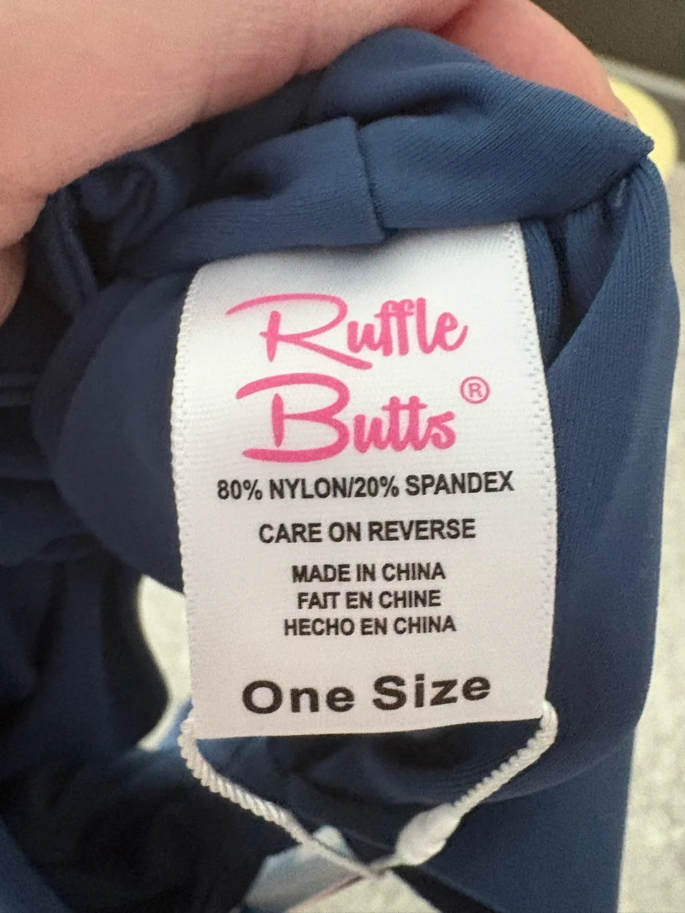 NWT RuffleButts Navy Swim Bow Headband One Size UPF 50+
